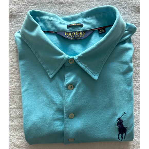 Polo Golf Ralph Lauren TrumpNationalDoral Embroidered LgPony Turquoise - Picture 1 of 5